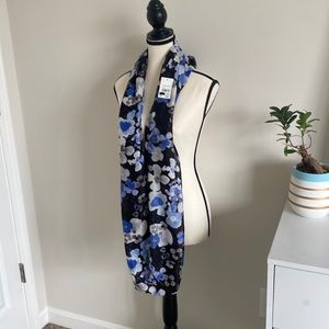 Long floral/watercolor print scarf